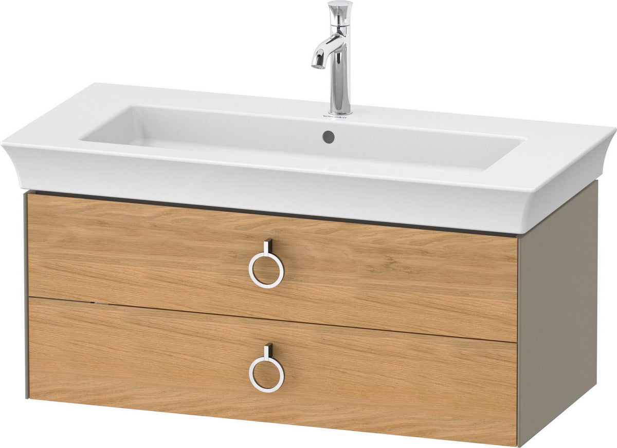 DURAVIT Waschtischunterbau White Tulip wandhängend 984 mm mit 2 Schubkästen, weiß seidenmatt