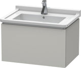 Duravit L-Cube Waschtischunterbau 670 mm taupe matt – Wandhängend mit Tip-On-Auszug