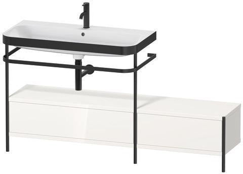 Duravit Waschtischset Happy D.2 Plus 1600x490mm Taupe Supermatt mit Hahnloch und Handtuchhalter