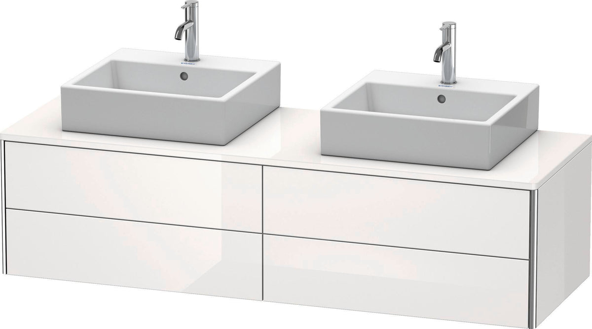 Duravit XSquare Waschtischunterbau 1600 mm betongrau matt, 4 Schubkästen, wandhängend