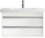 Duravit D-Code Möbelwaschtisch 850 mm mit Überlauf und Hahnlochbank – Weiß