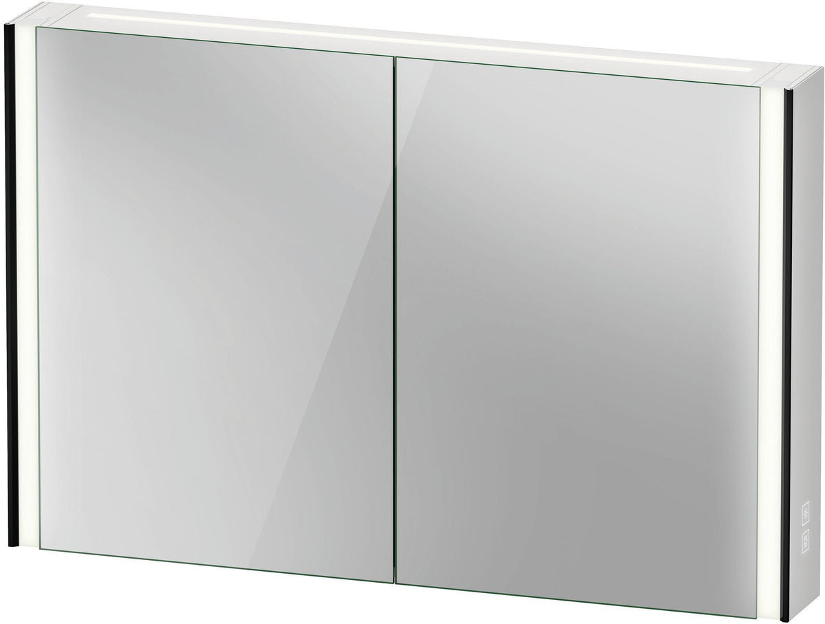 DURAVIT XViu Spiegelschrank 820 mm mit LED-Beleuchtung, Champagner Matt, 2 Türen, IP44