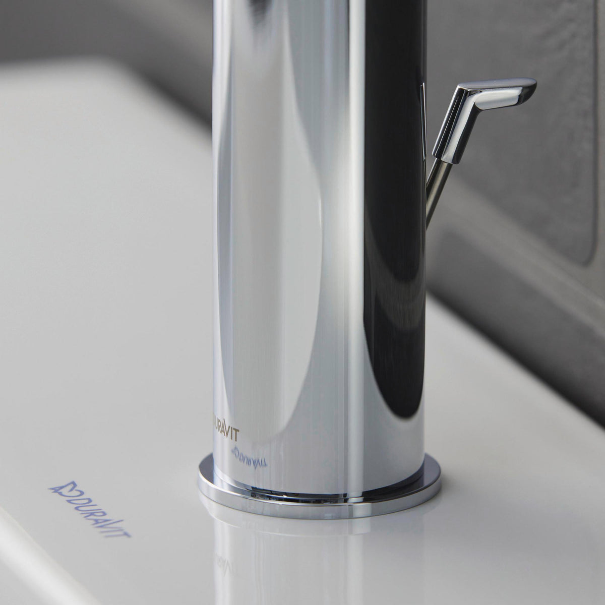 Duravit C.1 Einhebel-Waschtischmischer M mit Zugstange, Schwarz Matt