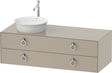 DURAVIT White Tulip Waschtischunterbau 1300 mm Taupe Seidenmatt mit LED-Beleuchtung