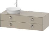 DURAVIT White Tulip Waschtischunterbau 1300 mm Taupe Seidenmatt mit LED-Beleuchtung