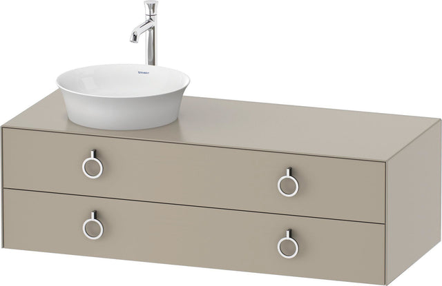 DURAVIT White Tulip Waschtischunterbau 1300 mm Taupe Seidenmatt mit LED-Beleuchtung