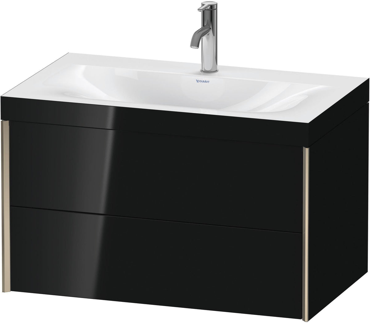 DURAVIT XViu c-bonded Waschtischset 800 mm wandhängend mit 2 Schubkästen und Tip-on-Technik