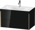 Mitteldichte Faserplatte (MDF) / schwarz / m.Viu,2Schubk.503x800x480mm 1Hl,champagner matt/schwarz hgl,RahmenC