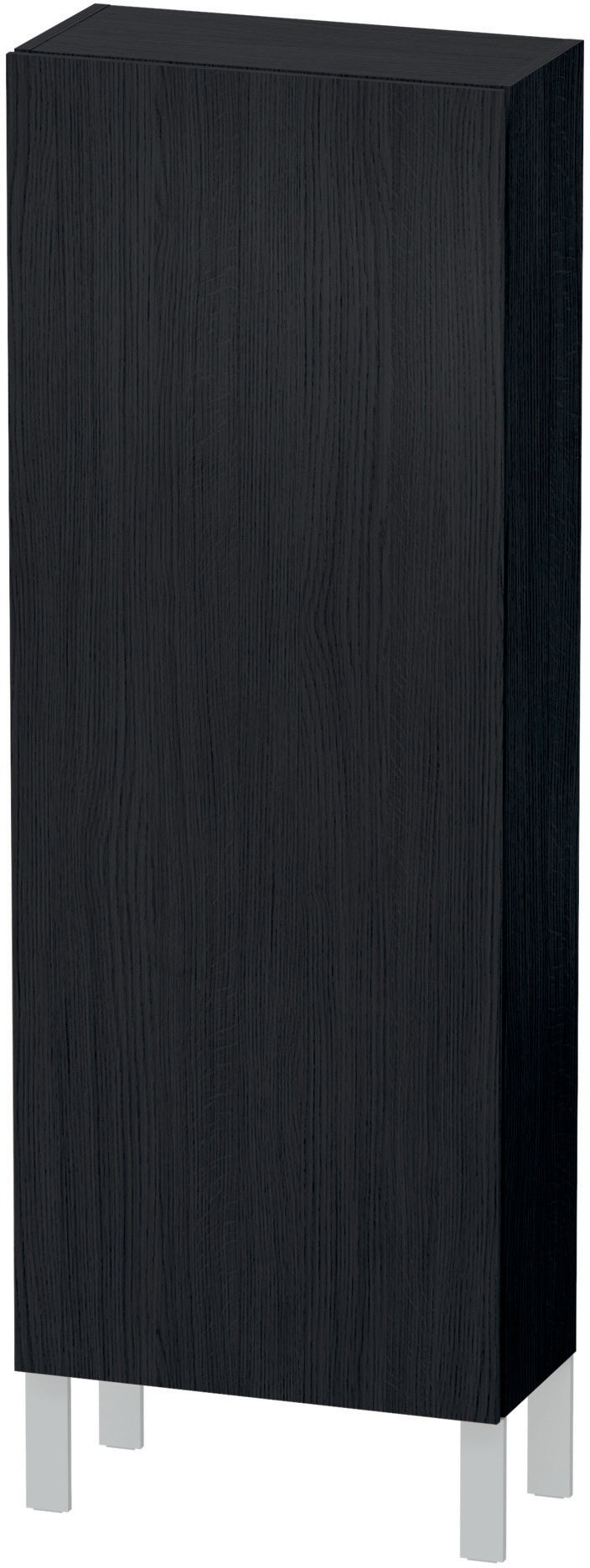 Duravit L-Cube Halbhochschrank 500 mm, 1 Tür links, betongrau matt, wandhängend, Soft-Close