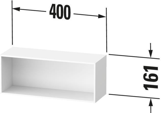 Duravit Wandregal Zencha 140x400x161 mm Graphit Supermatt – Wandhängendes Regal mit 1 Fach