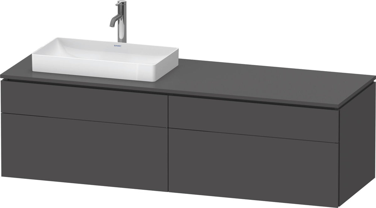 Duravit L-Cube Waschtischunterbau 1620 mm taupe supermatt mit Tip-On und Soft-Close