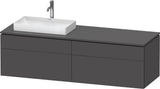 Duravit L-Cube Waschtischunterbau 1620 mm taupe supermatt mit Tip-On und Soft-Close
