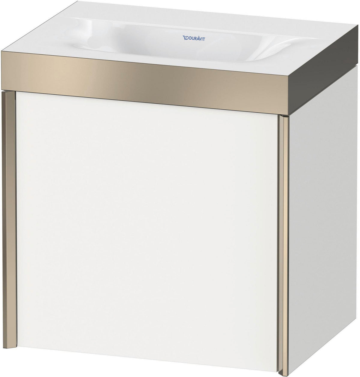 DURAVIT XViu c-bonded Waschtischset wandhängend 450 mm weiß mit Siphon und Dämpfung