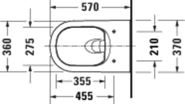 Duravit D-Code Wand-WC 570 mm spülrandlos weiß – Rimless Tiefspüler
