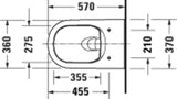 Duravit D-Code Wand-WC 570 mm spülrandlos weiß – Rimless Tiefspüler