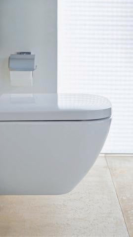 Duravit Wand-WC Happy D.2 540 mm Tiefspüler mit Durafix, weiß – wandhängend