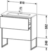 Duravit Waschtischunterbau XSQUARE 810x831x388 mm mit 2 Auszügen, s-matt, Eiche Ahorn