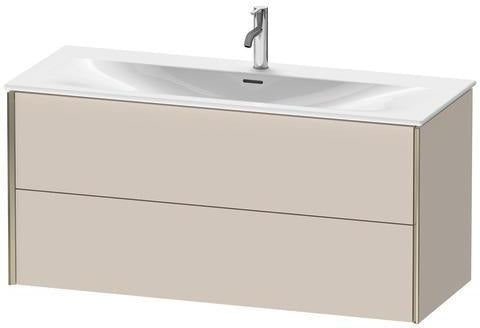 Duravit Waschtischunterbau XVIU 1210x557x480mm 2 Schubkästen Nussbaum Mitte