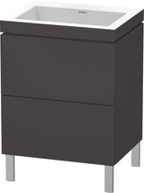 Duravit L-Cube c-bonded Waschtischset 698x600x480 mm Graphit Matt mit 2 Auszügen