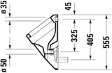 Duravit Urinal VERO 295x320mm Zulauf von hinten ohne Fliege schwarz