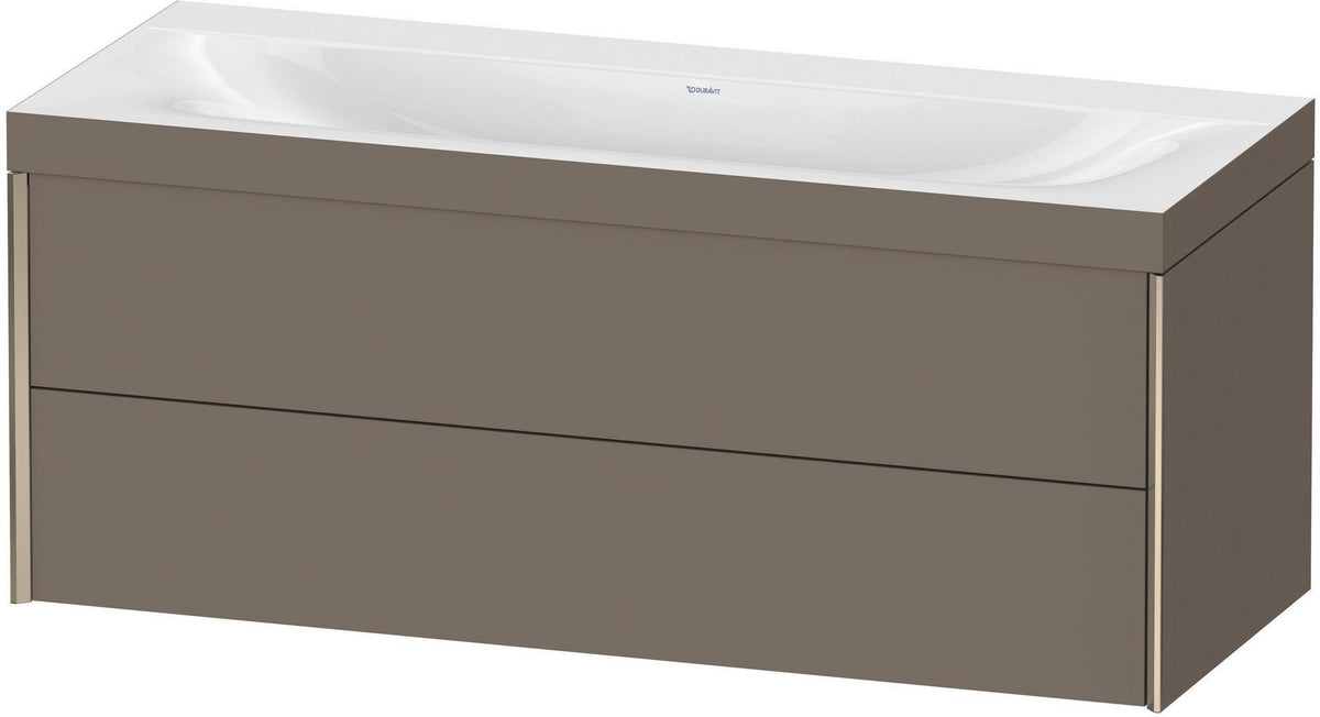 DURAVIT XViu c-bonded Waschtischunterbauset 1200 mm wandhängend mit 2 Schubkästen