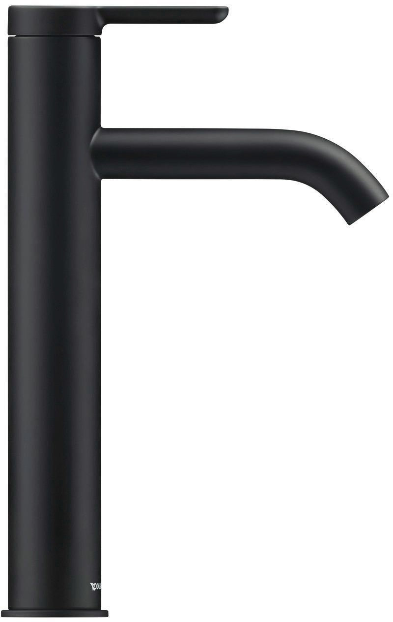 DURAVIT C.1 Einhebel-Waschtischmischer L ohne Zugstange, Schwarz Matt, 136 mm Ausladung