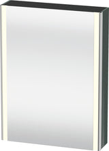 DURAVIT XSquare Spiegelschrank 800x600x155 mm Dolomiti Grey mit LED-Beleuchtung und Steckdose