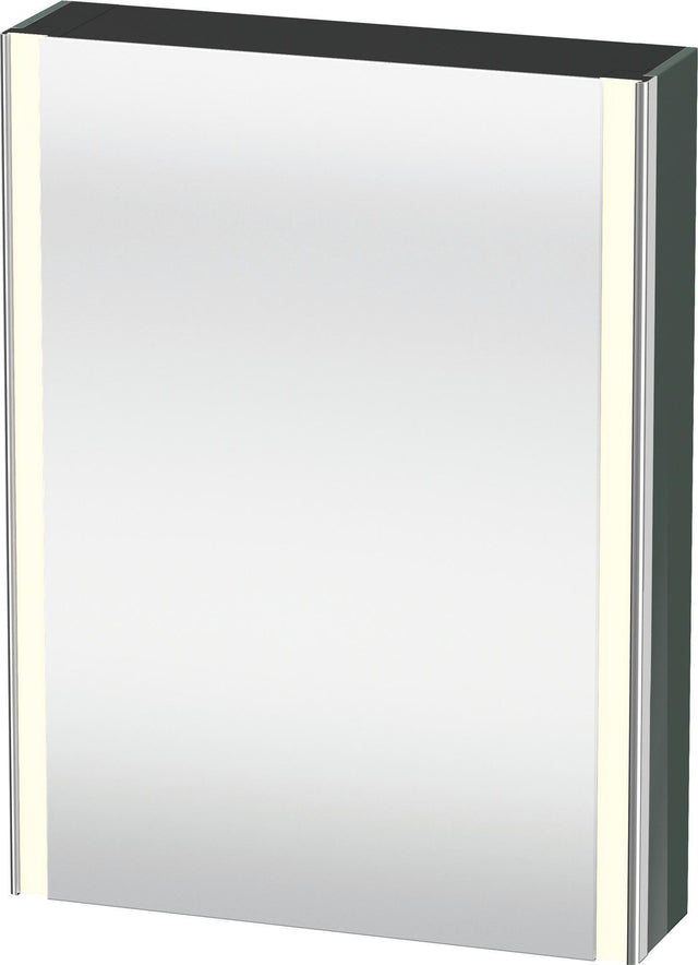 DURAVIT XSquare Spiegelschrank 800x600x155 mm Dolomiti Grey mit LED-Beleuchtung und Steckdose