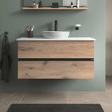 DURAVIT Sivida Spiegel Ablage 1000 mm Chrom/Nussbaum Matt – Badablage mit Befestigungsmaterial
