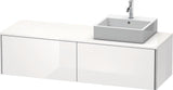 Duravit XSquare Waschtischunterbau 1600 mm mit 2 Auszügen, Becken rechts, seidenmatt