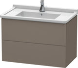 DURAVIT L-Cube Waschtischunterbau 820 mm taupe matt mit 2 Schubkästen und Tip-On-Technik