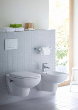 Duravit Wand-Bidet D-Code 545 mm mit Überlauf, Hahnlochbank und 1 Hahnloch, weiß