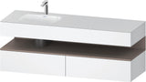 DURAVIT Qatego Studio F. A. Porsche Einbauwaschtisch mit Konsolenwaschtischunterbau 1600 mm Weiß Matt