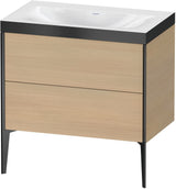 Duravit XViu c-bonded Waschtischset bodenstehend 800 mm mit 2 Auszügen, Push-Open und Soft-Close