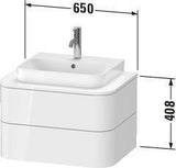 DURAVIT Happy D.2 Konsolenwaschtischunterbau wandhängend 650 mm, 2 Schubkästen, weiß Hochglanz