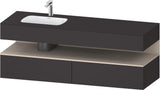 DURAVIT Qatego Studio F. A. Porsche Einbauwaschtisch mit Konsolenwaschtischunterbau 1600 mm Weiß Matt
