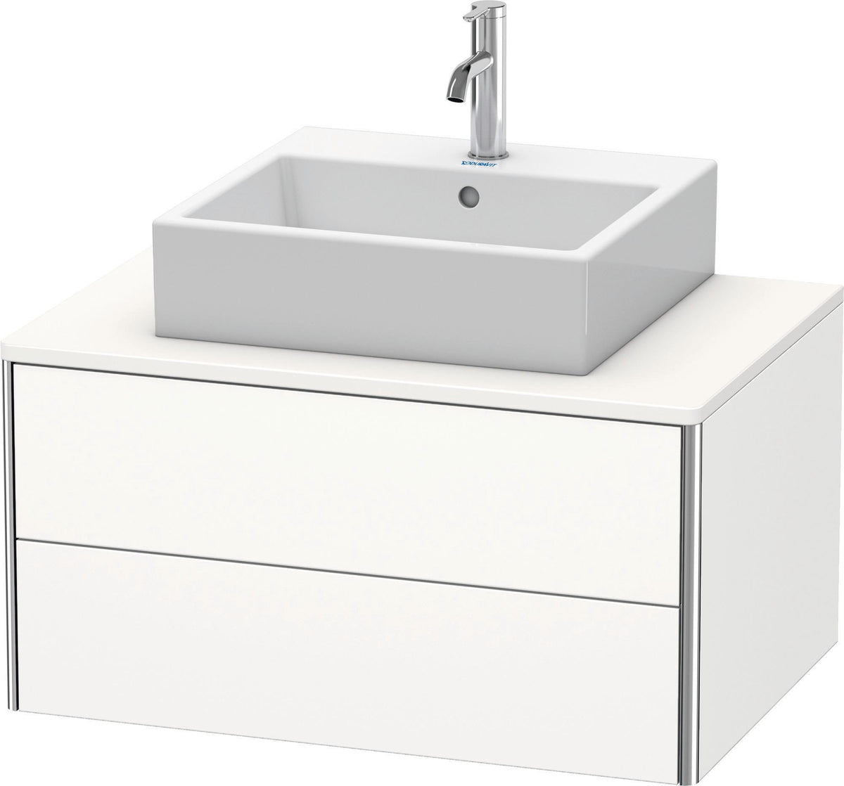 DURAVIT XSquare Waschtischunterbau 800 mm wandhängend, 2 Schubkästen, weiß seidenmatt