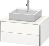 DURAVIT XSquare Waschtischunterbau 800 mm wandhängend, 2 Schubkästen, weiß seidenmatt