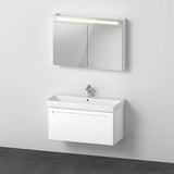 Duravit No.1 Möbel-Set 1000x450mm mit Waschtisch, Unterbau, Spiegel und LED-Beleuchtung in Graphit Matt