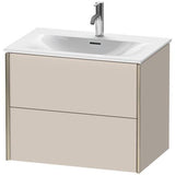 Duravit Waschtischunterbau XVIU 710x557x480mm 2 Schubkästen Siphonausschnitt s-matt