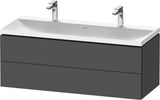 DURAVIT L-Cube Waschtischset 1200x480x480 mm, Eiche, 2 Schubkästen, wandhängend, Tip-on