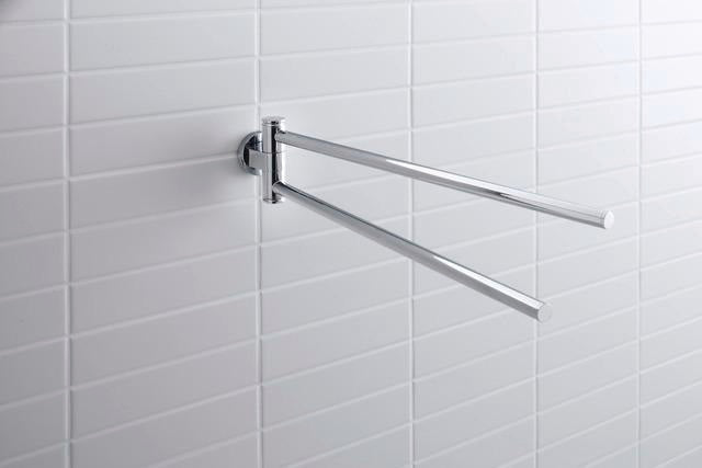DURAVIT D-Code Handtuchhalter 2-armig schwenkbar 447 mm Chrom