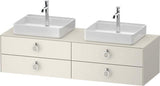 Duravit White Tulip Waschtischunterbau 1600 mm Nussbaum links – Design by Philippe Starck