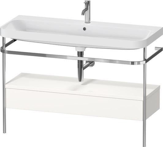 Duravit Waschtischset Happy D.2 Plus 1175x490mm Taupe Supermatt Ein Hahnloch