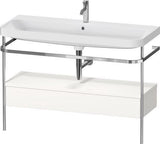 Duravit Waschtischset Happy D.2 Plus 1175x490mm Taupe Supermatt Ein Hahnloch