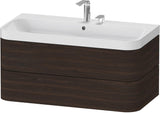 DURAVIT Happy D.2 c-shaped Waschtischset 975 mm wandhängend mit Tip-on und Soft-Close