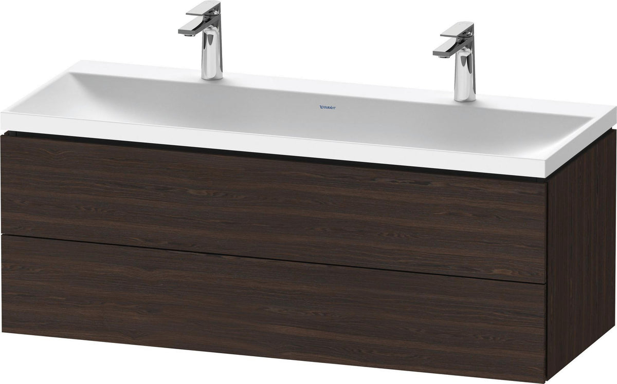 DURAVIT L-Cube Waschtischset 1200x480x480 mm, Eiche, 2 Schubkästen, wandhängend, Tip-on