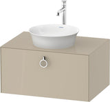 DURAVIT White Tulip Waschtischunterbau 800 mm wandhängend, 1 Auszug, Nussbaum/Taupe Hochglanz