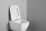 Duravit Univavo WC-Sitz eckig tief 434mm mit Absenkautomatik, abnehmbar, Edelstahl Scharniere, Weiß