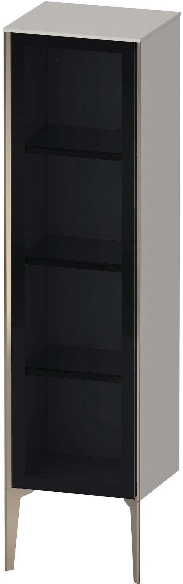 DURAVIT XViu Halbhochschrank mit Glastür 1330 mm, rechts, champagner matt/weiß matt